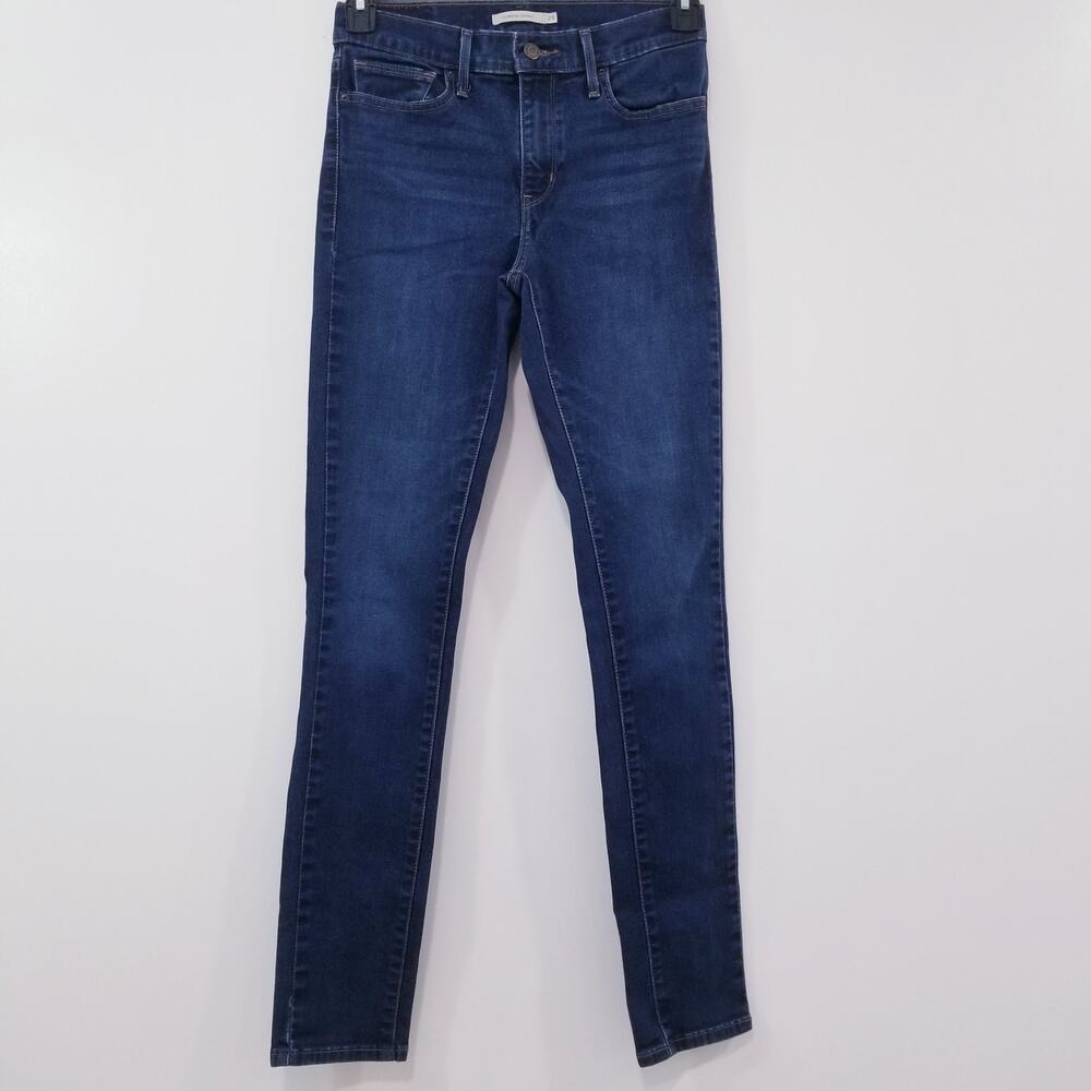 Levi's Jeans Slimming Skinny Mid Rise Dark Wash Denim